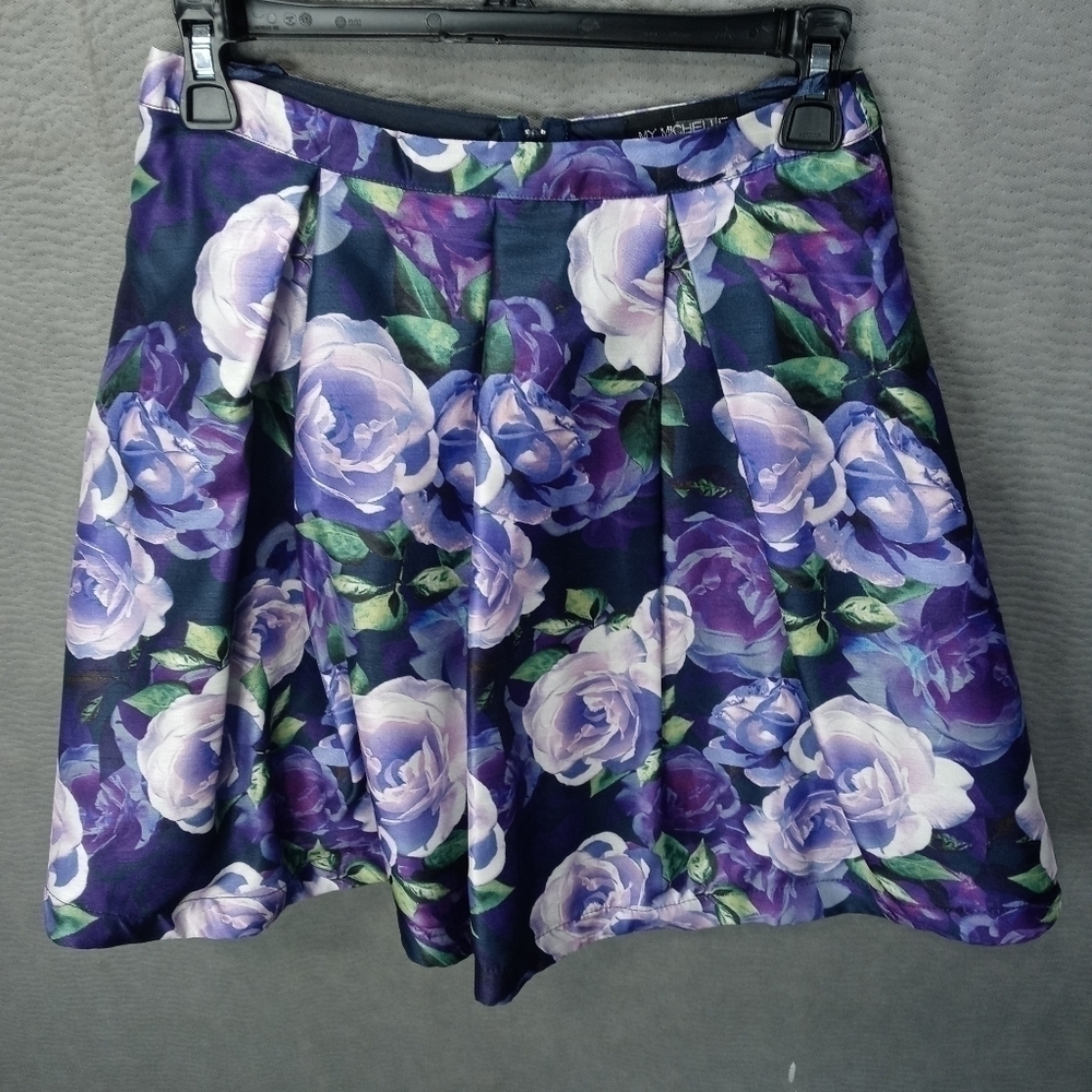 My Michelle women's blue purple floral polyester b